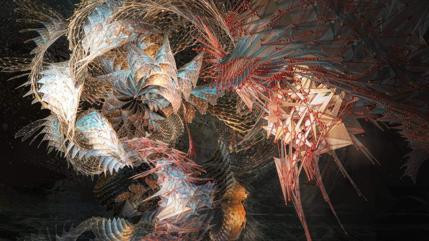 The Vermilion Bird, digital artwork by Alice Labourel